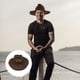 thumbnail image 4 of KAKOWELY 1 sombrero de playa estilo occidental, protector solar, vaquero, de paja, para protegerse del sol., 4 of 5