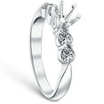 thumbnail image 3 of Pompeii 1/2ct Diamond Semi Mount Engagement Ring 14K White Gold Round Setting (G/H,I1), 3 of 4