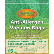15 Kenmore 50558, 5055, 50557 Allergen Filtration Canister Vacuum Bags