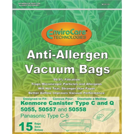 15 Kenmore 50558 5055 50557 Allergen Filtration Canister Vacuum 15 Kenmore 50558 5055 50557 Allergen Filtration Canister Vacuum Bags
