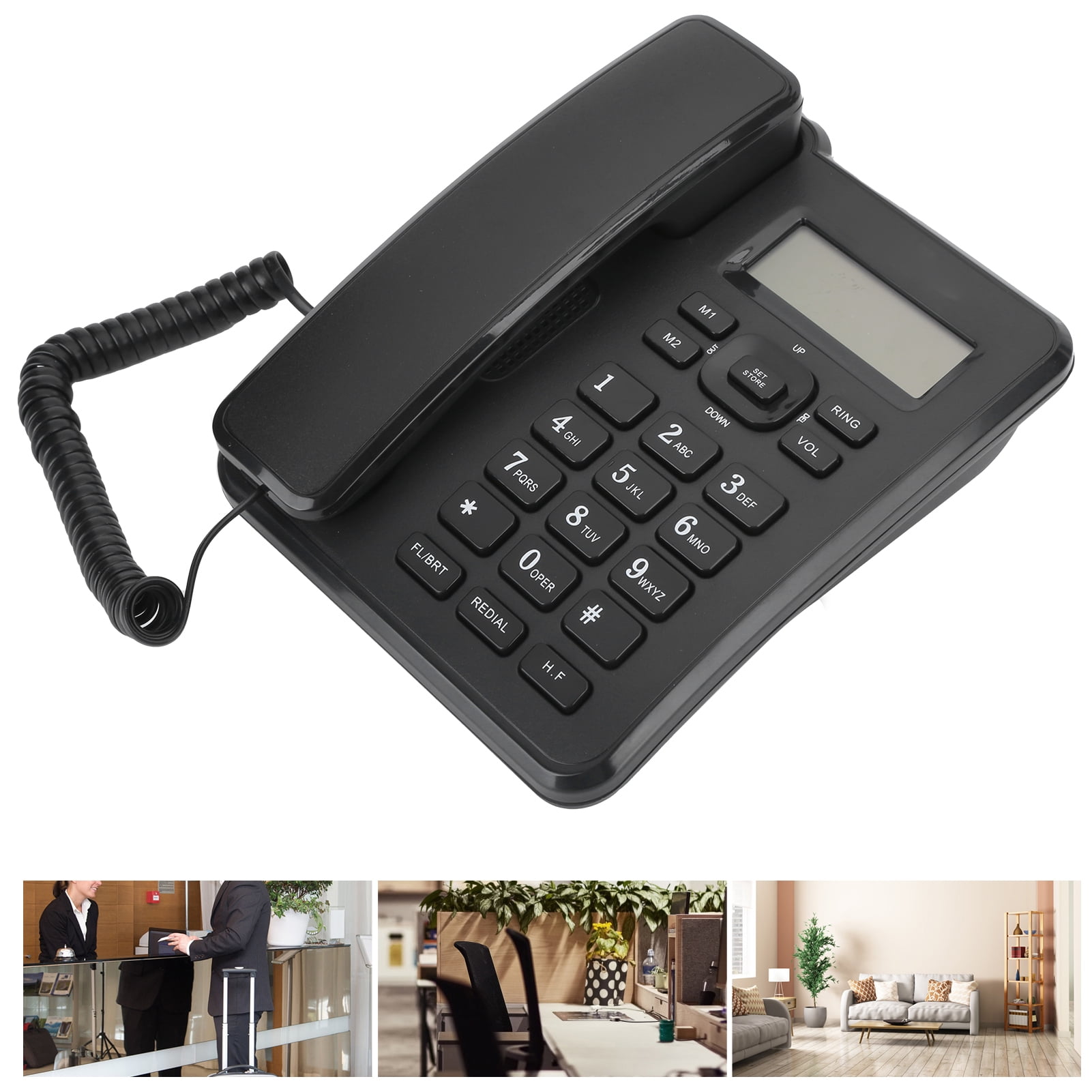Spptty Telefon KXT6001CID Fixed Telephone Home Wired Landline Business