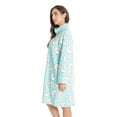 thumbnail image 2 of Just Love Plush Zipper Lounger Robe 6810-10444-PNK-XL (Mint Floral, X-Large), 2 of 3