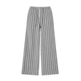 thumbnail image 5 of BRELIL Women's Wide Leg High Waisted Ribbed Casual Lounge Pants Long Pajama Pants Fall Winter Fashion Outfits Loose Baggy Trousers for Party, Gray S, 5 of 9