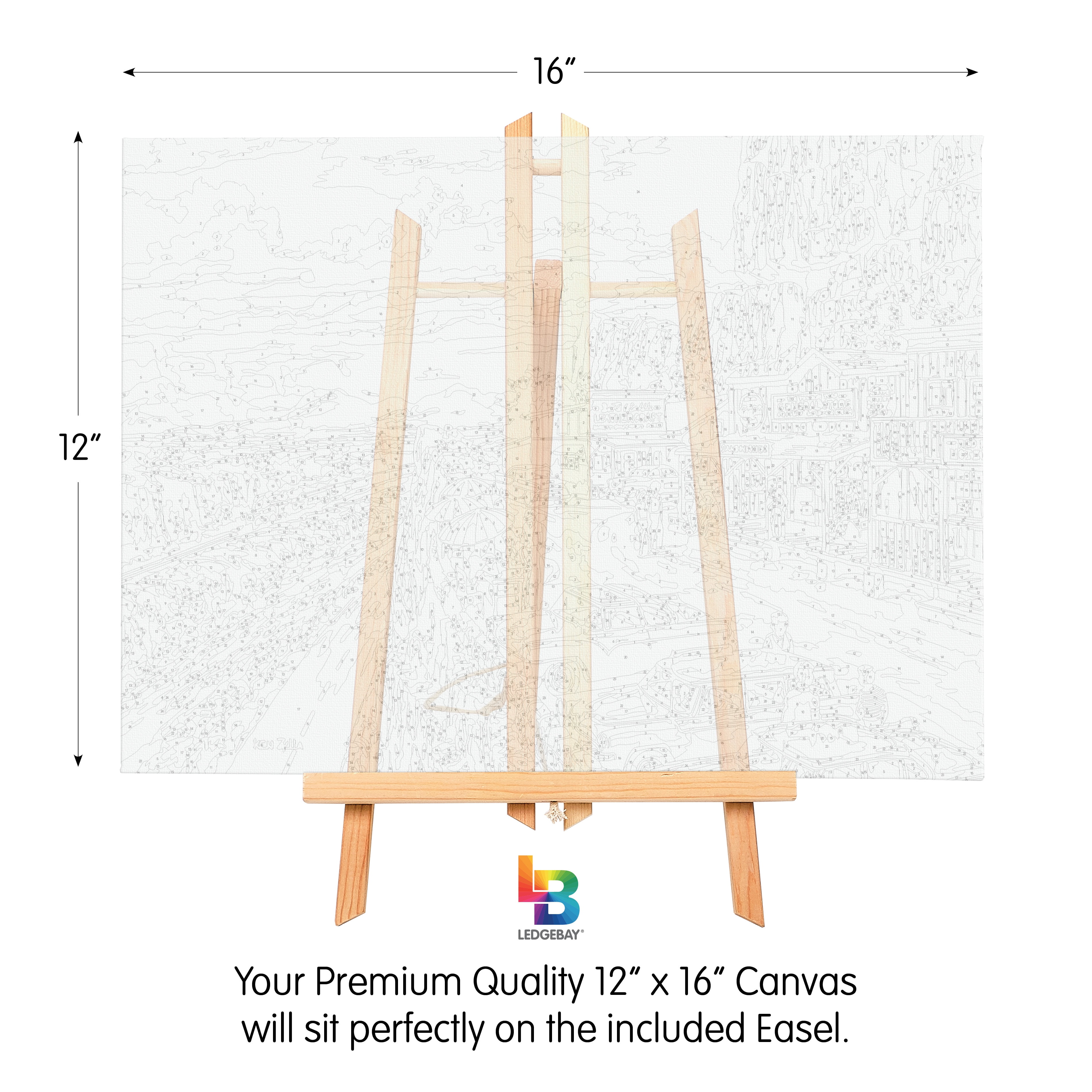Ledgebay Paint by Number for Adults Crafts for Adults (Bamboo Tiger)