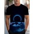 thumbnail image 2 of A celestial constellation star map pattern T-shirt, a fashionable and casual summer men's style full-color three-dimensional printed T-shirt. It is comfortable to wear, cool and breathable, and is yo, 2 of 6