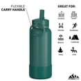thumbnail image 4 of Hydrapeak 32oz Sport Insulated Water Bottle with Straw or Chug Lid, Leak & Spill Proof, Keeps Drinks Cold for 24 Hours, Hot for 12 Hours, Premium Stainless Steel Water Bottles (32oz, Forest), 4 of 5