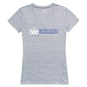 Seton Hall University Women Seal Tee Shirt - Heather Grey - Small