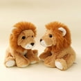 thumbnail image 6 of Fluffy Stuffed Animal -7.9'' Brown Lion Plush Toy Cute and Soothing Sleeping Body Pillow, 6 of 8