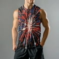 thumbnail image 3 of Independence Day Printed Sleeveless Vest - Men's Athleisure Style with Patriotic Motifs - Lightweight, Breathable Material Ideal for Jogging, Errands, or Summer Outings,Black XL, 3 of 4