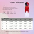 thumbnail image 7 of Kaerm Women Metallic Contrast Color Full Length Praise Dance Dress Irregular Worship Dance Maxi Dress Red S, 7 of 7