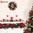 thumbnail image 6 of Spencer 12Pcs Christmas Poinsettia Flower Ornaments Glitter Floral Accessories Xmas Tree Wreaths Decorations for Wedding Party Home "Red", 6 of 6