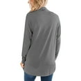 thumbnail image 4 of Uhndy Winter Jackets Coats for Women, Women Ladies Solid V-neck Cardigan Long Sleeve Coat Outerwear Christmas Gifts for Women, 4 of 6