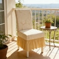 thumbnail image 6 of Kchsji Jacquard Elastic Dining Chair Covers 14.96-23.62" Skirt-Style Slipcovers for Home Decor, Wedding Party Formal Dinner Seat Protection, Fresh Elegant Accent for Dining Room Living Room Event, 6 of 6