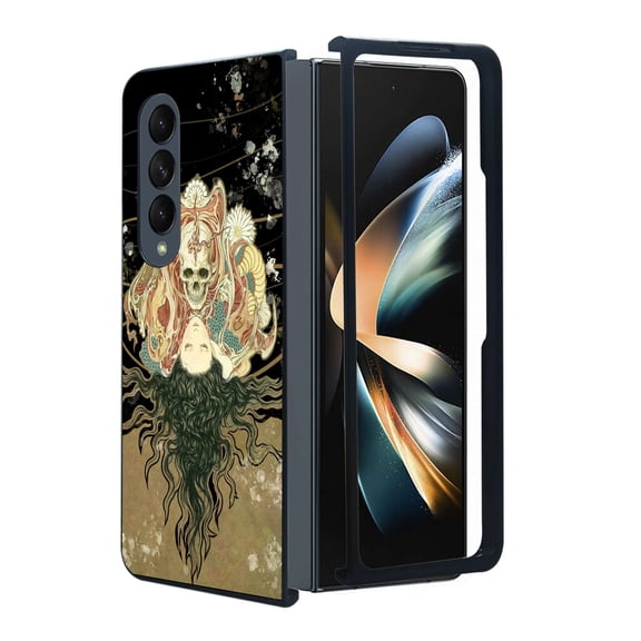 ANJ  Protective Snap-On Design Printed Case Compatible with Samsung Galaxy Z Fold 4 - Demon Kiss