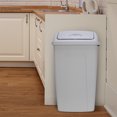 thumbnail image 2 of Large Capacity ♞50L Swing Top Garbage Bin With Swing Lid Dustbin Waste Paper Bin Trash Bin Tong Sampah Bakul Sampah 8606 2 of 9