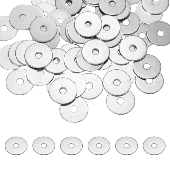 Uxcell M4 x 20mm Metal Screw Washers Set, 66Pcs 304 Stainless Steel Flat Washers