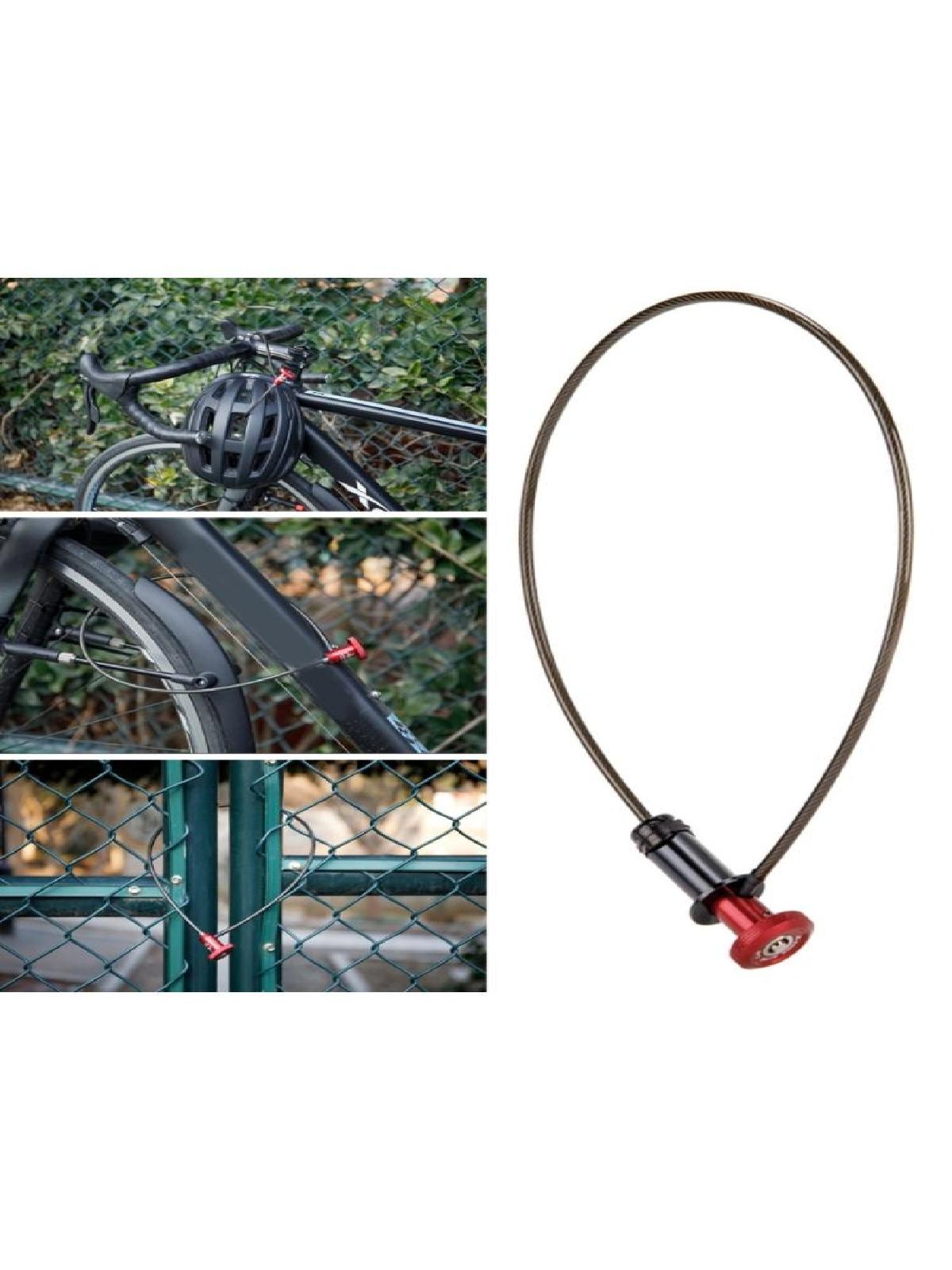 Bicycles Cable Lock For Mountain Bicycles Road Bikes, Lightweight Helmet Security Key Lock Durable Bicycles Cable Lock