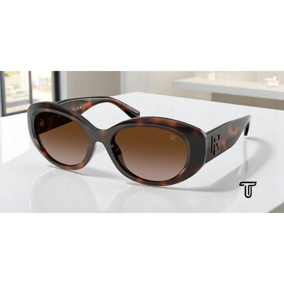 RALPH LAUREN RL8232U 624113 Light Havana Gradient Brown 55 mm Women's Sunglasses
