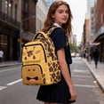 thumbnail image 5 of Pzuqiu Cartoon Giraffe Girls Backpacks Girls Portable School Bookbags 17 Inch Shoulder Schoolbags with Zipper 10-12 Years Old School Supplies Laptop Daypack for Students, 5 of 7