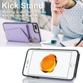 thumbnail image 3 of Phone Case for iPhone 7plus 8plus 7/8 Plus Wallet Cover with Screen Protector Ring Stand Card Holder Slot Crossbody Strap Lanyard Leather Cell i Phone7s 7s + 7+ 8s 8+ Phones8 7p 8p Women Girls Purple, 3 of 13