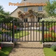 thumbnail image 5 of Queroig 4ft.W Deck Gate Kit for 36in.H Railing, Cuttable Fence Door with Black Textured Powder-Coat Finish, Outdoor Gate Kit with Latch and Auto-Closing Hinge for Deck, Patio, Garden, Yard, Porch, 5 of 7