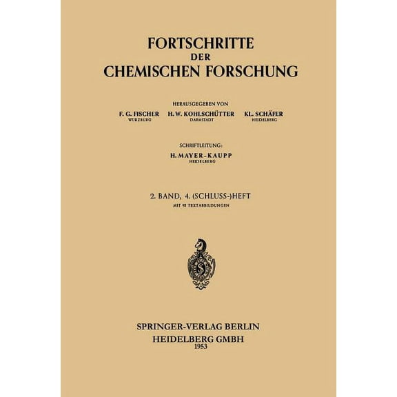 Fortschritte Der Chemischen Forschung, (Paperback)