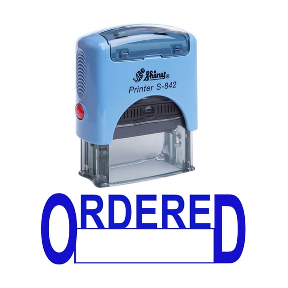 ORDERED Self Inking Rubber Stamp Custom Shiny Office Stationary Stamp