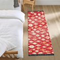 thumbnail image 3 of Yayeee Runner Rug for Bedroom 2'x6' Machine Washable Hallway Non Slip Mat, Orange Christmas Ornaments Pattern, 3 of 8