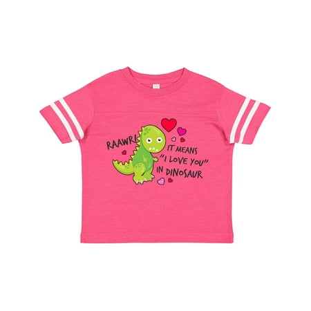 

Inktastic I Love You in Dinosaur! RAAWR with Hearts Gift Toddler Boy or Toddler Girl T-Shirt