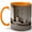 Orange, variant on Soft Beige Living Room 11oz Ceramic Mug, Minimal Interior Coffee Cup