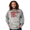 thumbnail image 5 of Xmas Bearded and Jolly Hashtag Santa Hoodie Hooded Sweatshirt Men Brisco Brands M, 5 of 6
