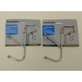 thumbnail image 3 of 2 Over The Door Double Hook Chrome Steel, Doors Up To 1.75" Wide Metal Hanger 2x, 3 of 6