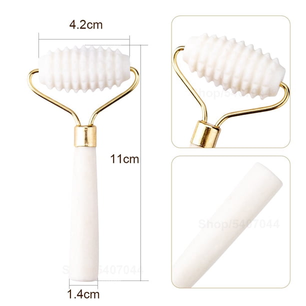 2 uds./kit de masajeador Gua Sha para el cuidado facial, rodillos de Jade, belleza, salud, raspado de la piel, levantamiento de barbilla, masaje de piedra Natural Gouache Tan Jianjun unisex