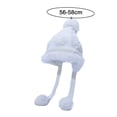 thumbnail image 2 of Lojalitet Gorro de lana con bola de piel bordada dulce otoño e invierno más gorro de punto grueso y cálido de terciopelo, 2 of 5