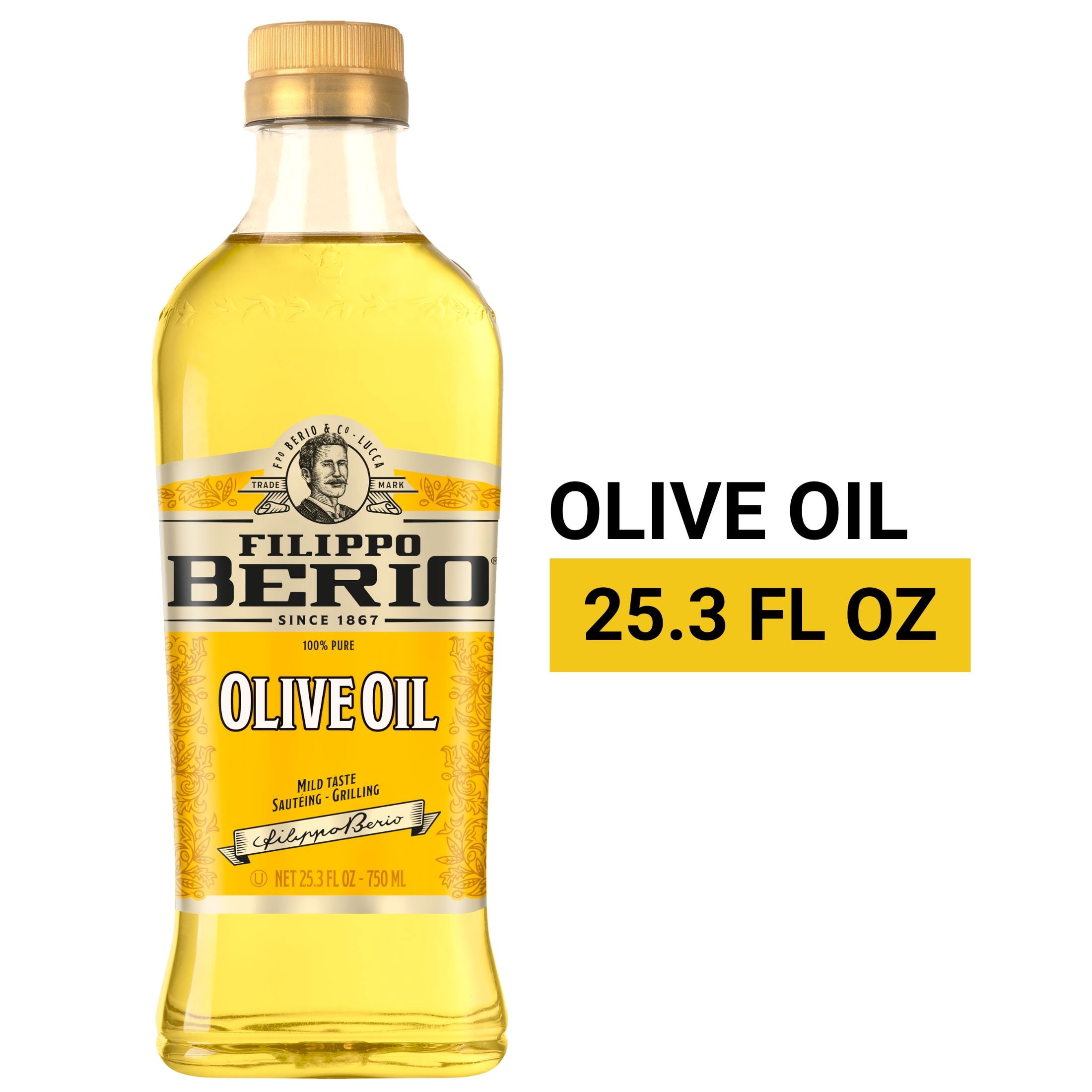 Filippo Berio, Olive Oil, 25.3 fl oz, Pure Olive Oil - Walmart.com
