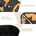 thumbnail image 5 of FORMRS Makeup Bag Travel Cosmetic Organizer for Women Fold Flat Zipper Pouch with Handle, Orange Halloween Cat, 5 of 8