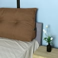 thumbnail image 5 of YEERSWAG 59x19.7x7.8 inch Queen Size Detachable Large Headboard Reading Pillow with Phone Pocket,Back Bolster Triangular Wedge Tufted Bedside Backrest Support Cushion, 5 of 7