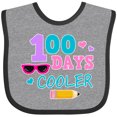 thumbnail image 3 of Inktastic 100 Days Cooler in Pink Girls Baby Bib, 3 of 4