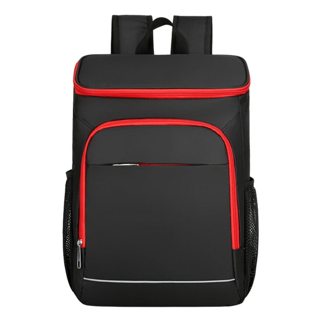 Advancent Mochila de almuerzo con aislamiento a prueba de fugas, tela Oxford de primera calidad, bolsa de almuerzo con aislamiento a prueba de Mochilas de mochilero negro rojo