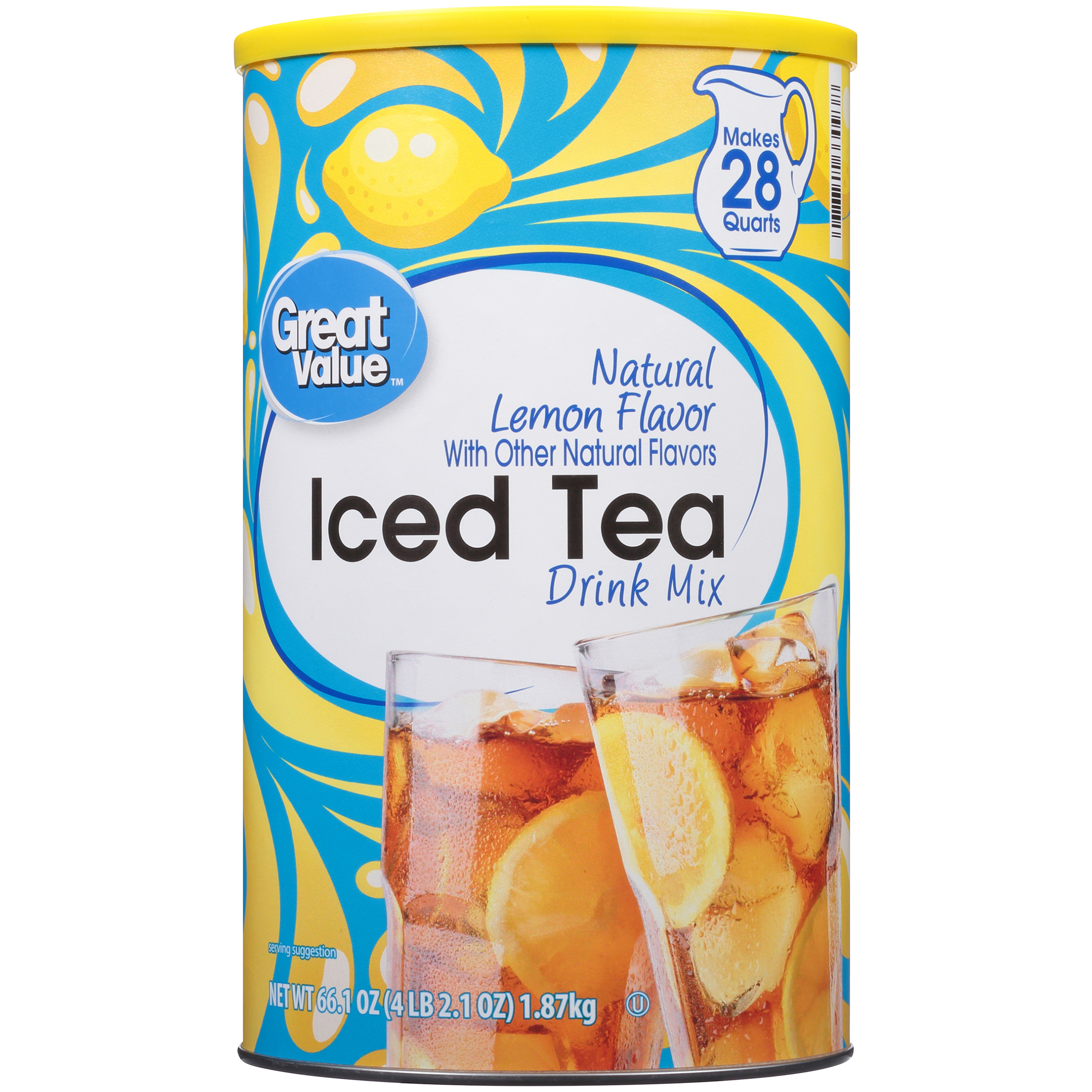 Great Value Natural Lemon Flavor Iced Tea Drink Mix, 66.1 oz - image 3 of 12