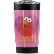 Sesame Street/Patterned Elmo Heart Stainless Steel Tumbler 20 oz Coffee Travel Mug/Cup, Vacuum Insulated & Double Wall with Leakproof Sliding Lid | Great for Hot Drinks and Cold Beverages