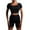 Black, variant on Scyoekwg Summer Two Piece Shorts Sets For Women Casual Sweatsuits Sets Trendy Loose Solid Color Short Sleeve Round Neck Slim Tops Shorts Tracksuit Matching Outfits (Black,S)