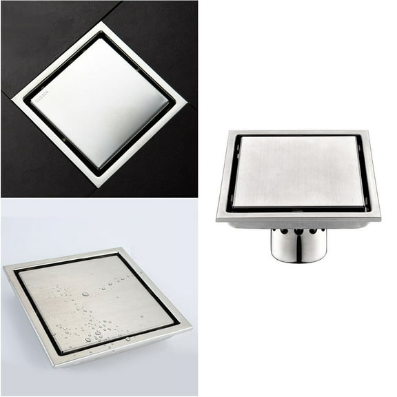 UKCOCO Invisible Floor Drain Stainless Steel 1Pack Clean Corrosion Resistant