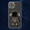 thumbnail image 1 of 3D Plating Astronaut Hidden Stand Case Cover Cute Astronaut Stand Phone Case para IPhone 12Pro TPU Cover, 1 of 3
