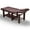 brown square leg, variant on Stationary Massage Table, Adjustable Backrest Spa Facial Bed for Rehabilitation Spa Massage (Brown)