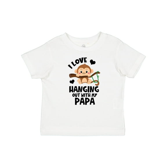 Inktastic Monkey I Love Hanging out with My Papa Boys or Girls Baby T-Shirt
