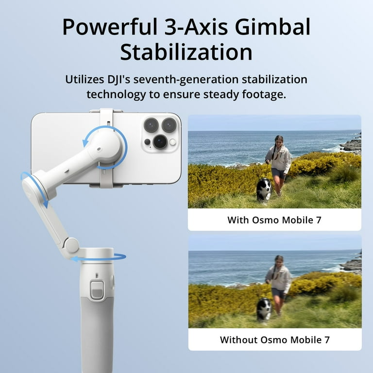 DJI Osmo Mobile 7, Smartphone Gimbal Stabilizer, 3-Axis