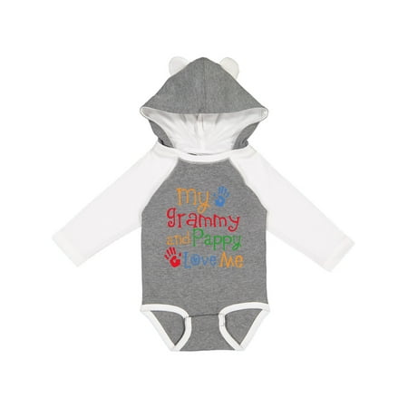 

Inktastic Grammy and Pappy Love Me Boys or Girls Long Sleeve Baby Bodysuit