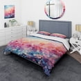 thumbnail image 1 of Designart "Candyfloss Dreams I" Abstract Landscape Bedding Covert Set - Abstract Landscapes Multi-Color Landscapes Bed Set With 1 Sham, 1 of 6