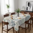 thumbnail image 6 of Aqua Teal Coastal Table Cloth Waterproof Tablecloths, Summer Beach Starfish Coral Nautical Rustic Tablecloth Dining Table Cover for Kitchen Party Tabletop Outdoor, Rectangle Tablecloth 52x70 Inch, 6 of 9